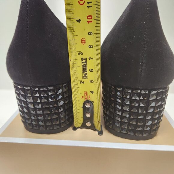 Michael kors Arabella kitten pump black Suede jeweled heel - Picture 3 of 4
